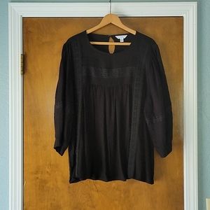 Time and Tru Black Hobo style blouseTime and Tru